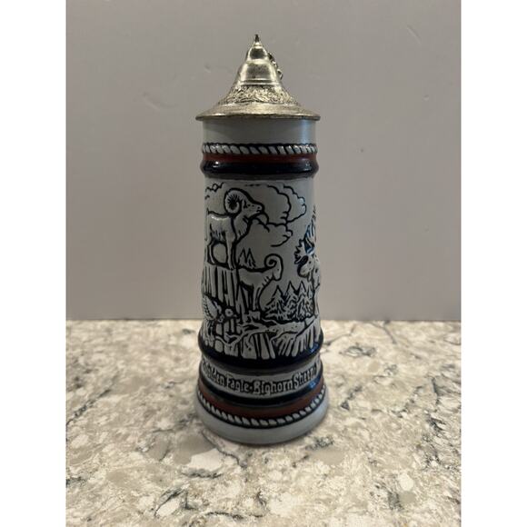 Avon Vintage German Ceramic Beer Stein With Pewter Lid Signed 1976 - Picture 4 of 9